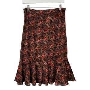 Ann Taylor LOFT ATL Studio 100% Wool Floral Patterned Women’s Skirt Size Medium